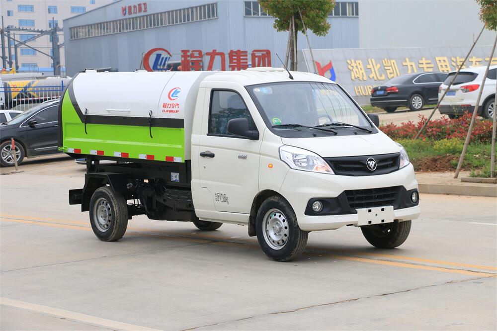 密封式垃圾車(chē)-福田小型藍(lán)牌密封式自卸垃圾車(chē)廠(chǎng)家