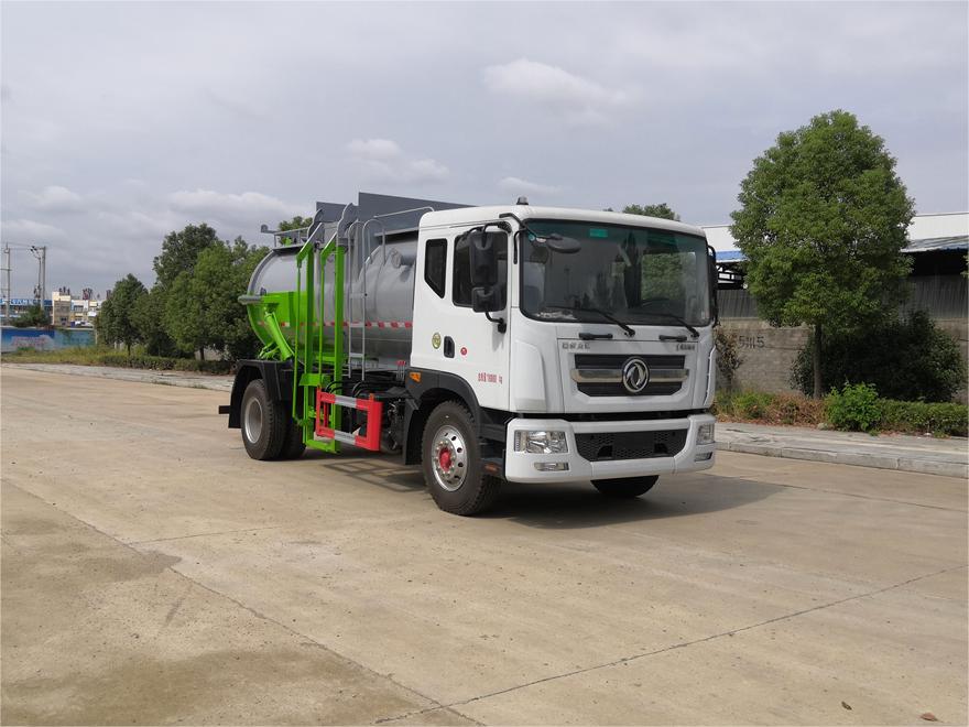 10方餐廚垃圾車-東風(fēng)D9國(guó)六10方廚余泔水餐廚垃圾車廠家（圓罐）